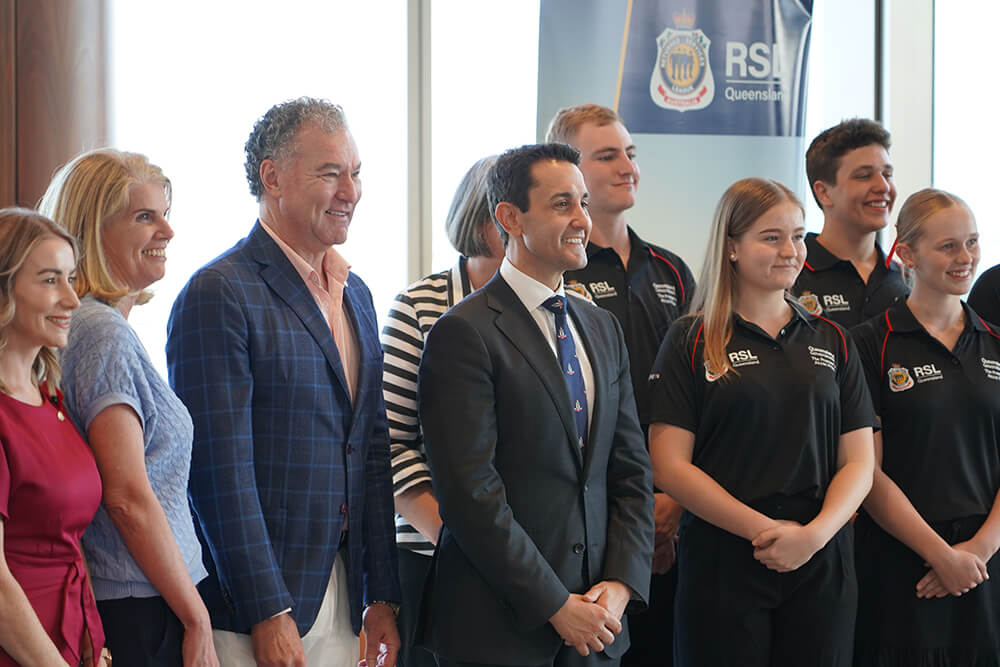 group of people with Premier David Crisafulli