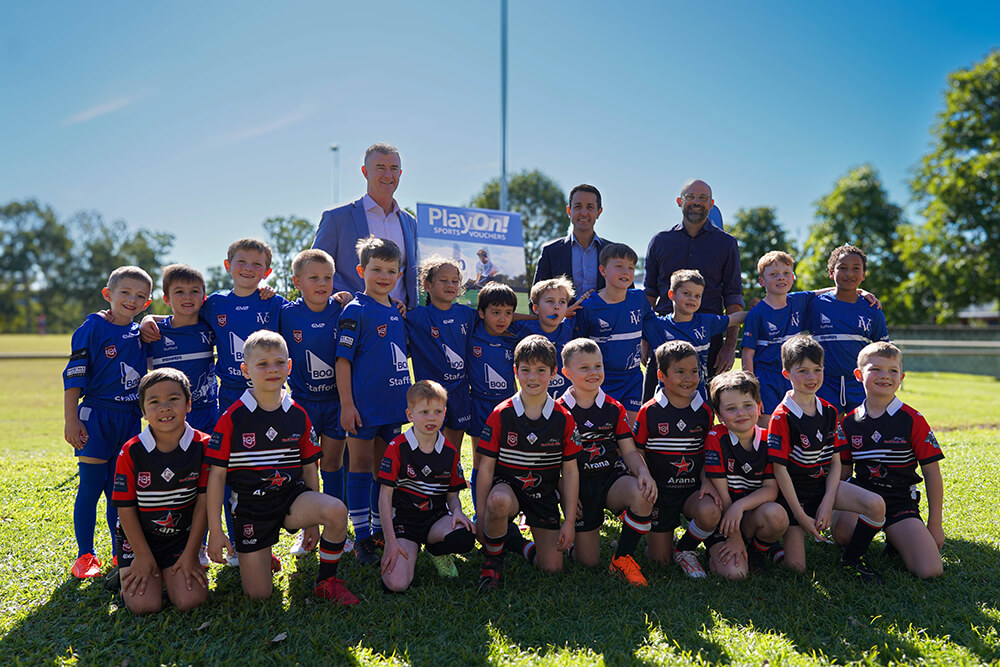 Premier, Treasurer and Minister for Sports with children